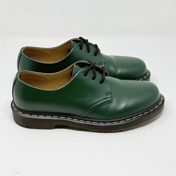 Dr. Martens 1461 Oxford Shoes Mens 9 Womens 10 Green Smooth Leather Preppy main image 4
